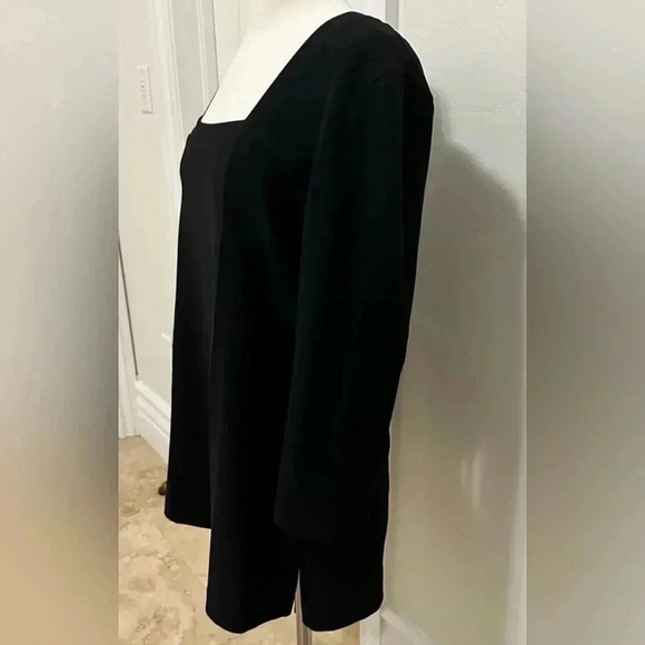 Boston Proper Women’s Split Hem Square Neck Tunic Medium - Picture 3 of 13